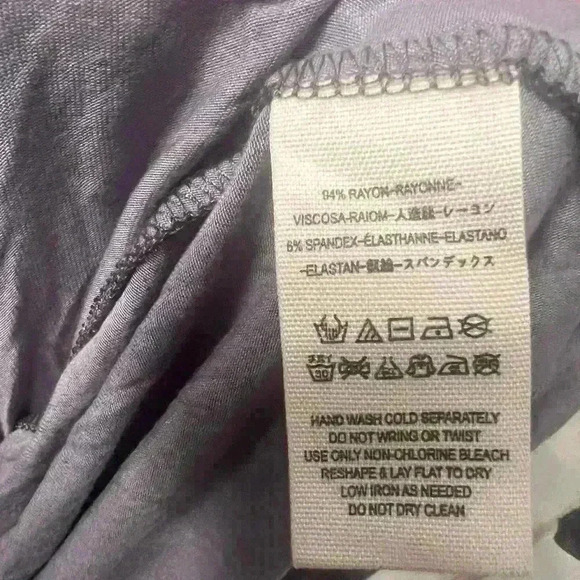 We The Free Free People Lavender Short Sleeved Open Back Swing Long Tunic Sz Med - Picture 5 of 7